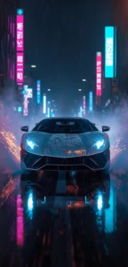 Lamborghini Aventador Cyberpunk – Kostenloses Handy Hintergrundbild 4K Lade dieses exklusive Lamborghini Aventador 4K Wallpaper für dein Smartphone. Futuristisches Cyberpunk-Design, Neon-Licht & 4K-Qualität. Jetzt kostenlos sichern!