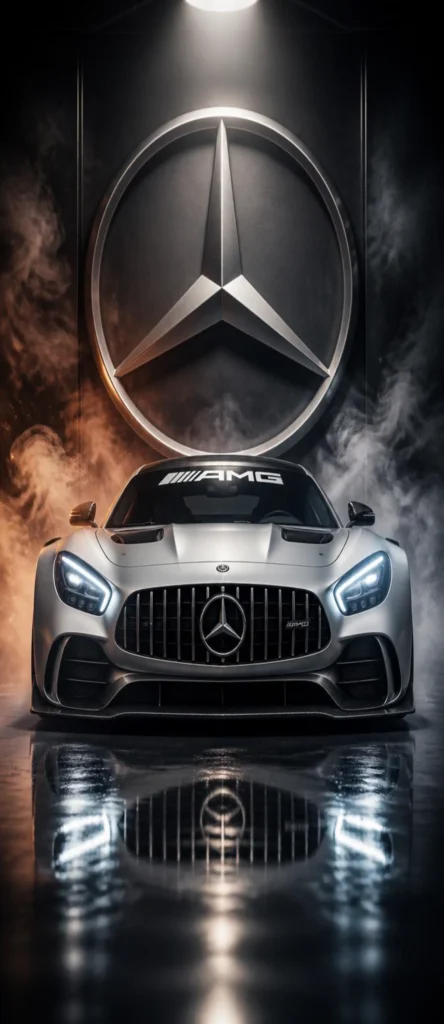 Lade dieses Mercedes-AMG GT R Wallpaper in 4K für dein Smartphone herunter. Hochwertiger Handy Hintergrund mit sportlicher Atmosphäre und starker Bildwirkung.