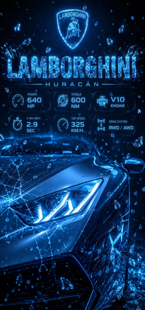 Lamborghini Huracán Wallpaper 4K – Neon Handy Hintergrund